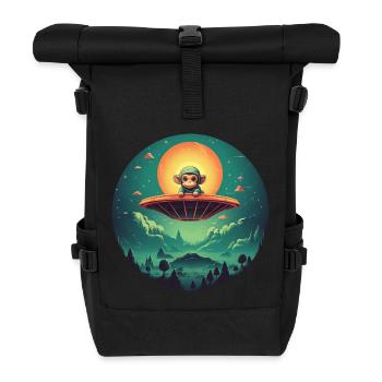 Enlèvement d’un singe par un extraterrestre - Sac à dos roll top - noir - Devant
