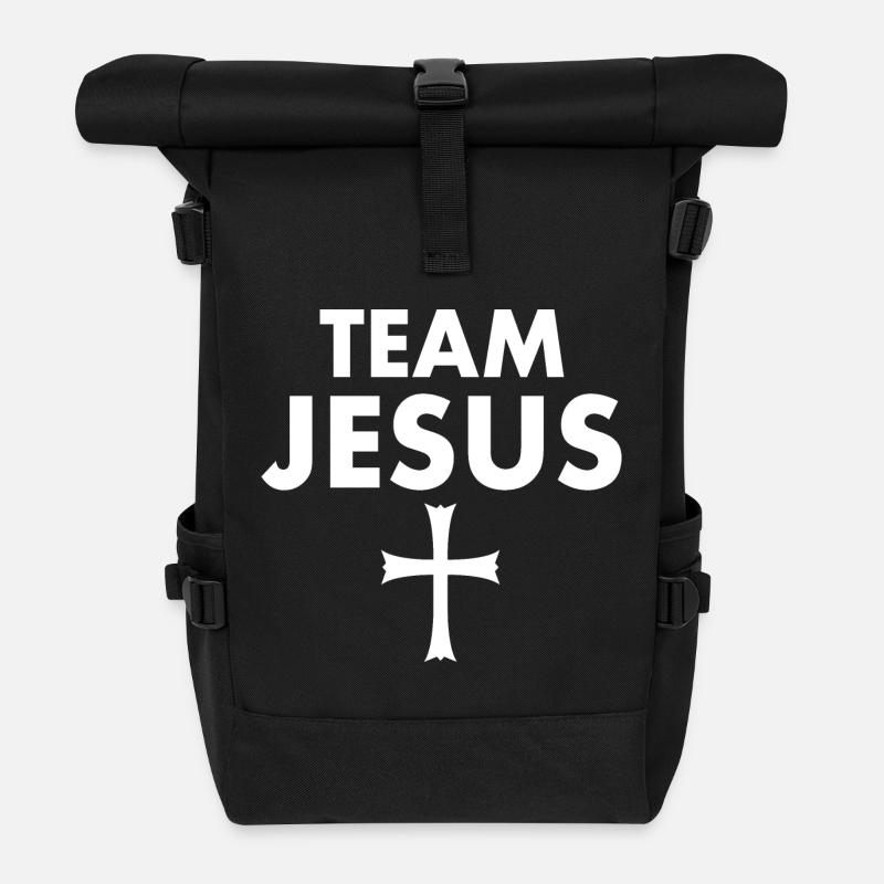 Team jesus kreuz - Rolltop Rucksack - Schwarz