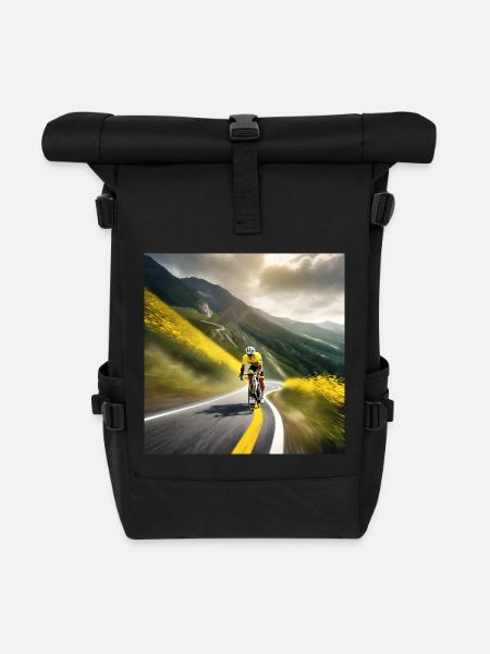 Chasing the Summit: A Yellow Jersey's Quest - Roll Top Backpack - black