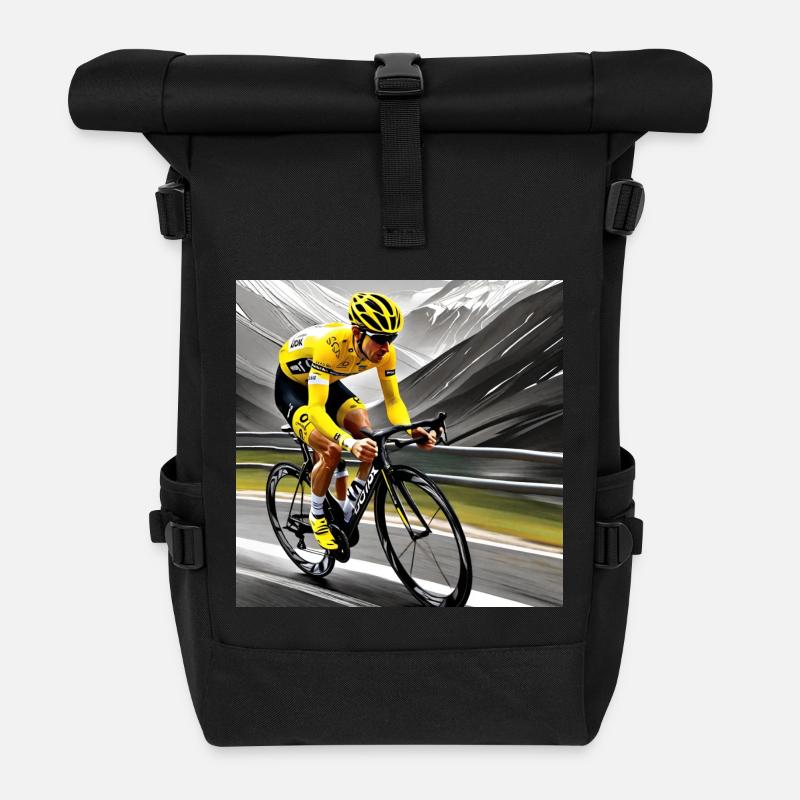 Symphonie du sommet : À la poursuite de l'écho jaune - Sac à dos roll top - noir