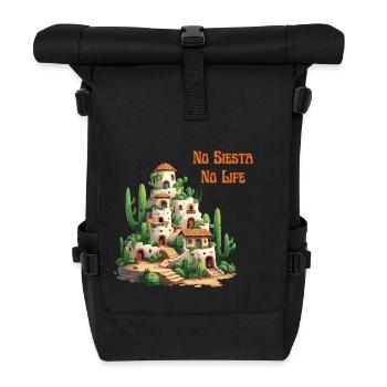 Cactus City No Siesta No Life - Roll Top Backpack - black - Front