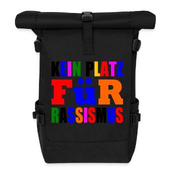 kein platz für rassismus - Rolltop Rucksack - Schwarz - Vorne