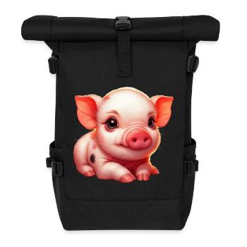Piglet piglet - Roll Top Backpack - black - Front