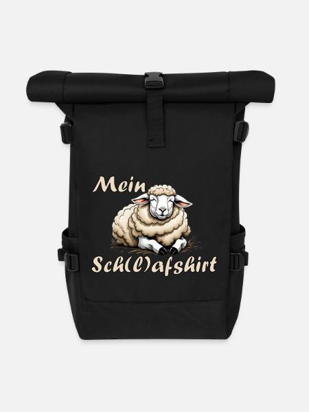 Mein Schlafshirt - Rolltop Rucksack - Schwarz