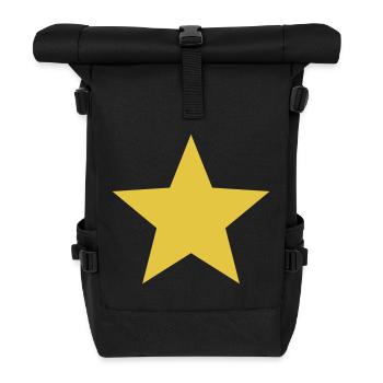 Stern - Rolltop Rucksack - Schwarz - Vorne