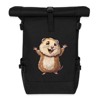 Le lemming joyeux vous invite - Sac à dos roll top - noir - Devant