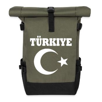 Turquie - Sac à dos roll top - olive/noir - Devant