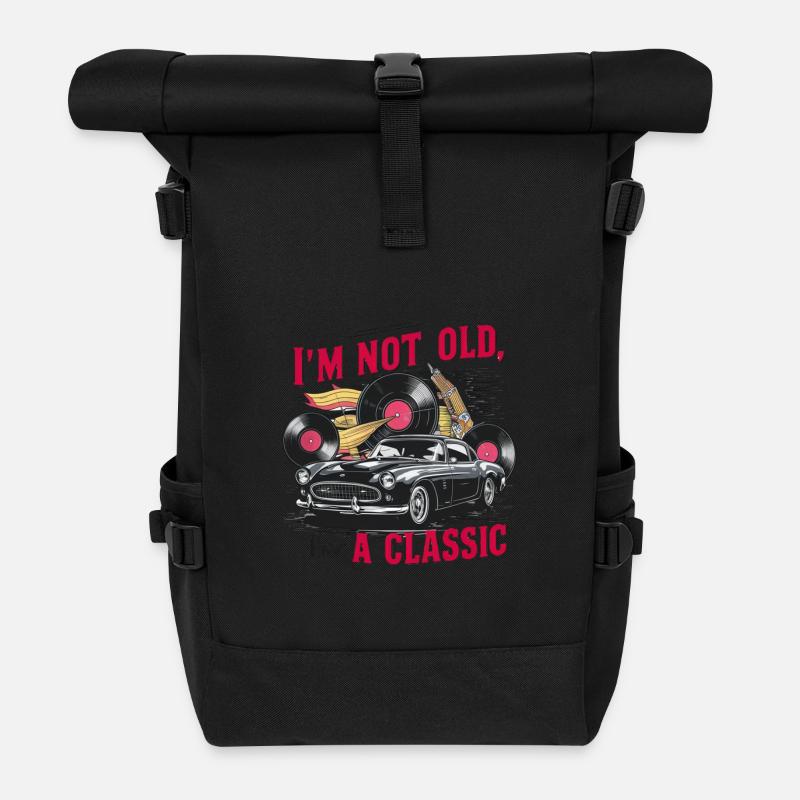 I'm not old, I'm a classic. - Rolltop Rucksack - Schwarz