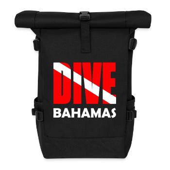 Dive Bahamas - Karibik - Caribbean - West Indies - Roll Top Backpack - black - Front