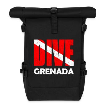 Dive Grenada - Karibik - Caribbean - West Indies - Roll Top Backpack - black - Front