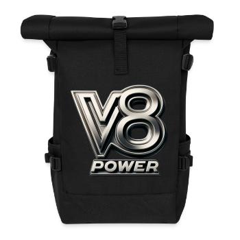 V8-Leistung - Rolltop Rucksack - Schwarz - Vorne