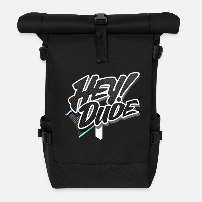 hey Kumpel - Rolltop Rucksack - Schwarz