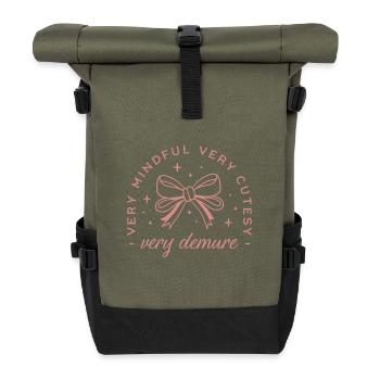 Very demure very mindful coquette aesthetic - Sac à dos roll top - olive/noir - Devant
