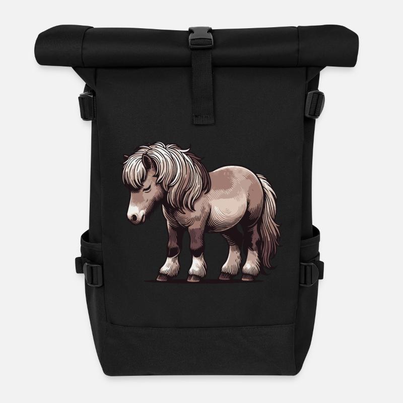 Pony - Rolltop Rucksack - Schwarz