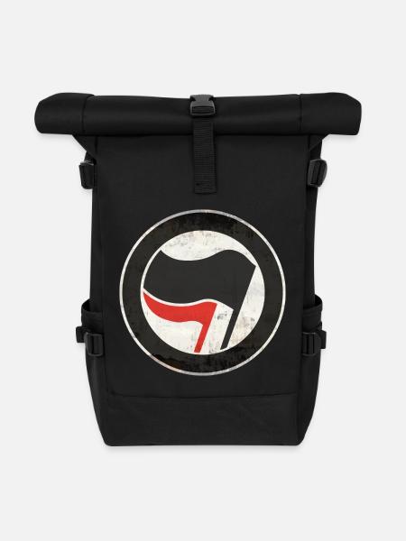 ANTIFA - Rolltop Rucksack - Schwarz