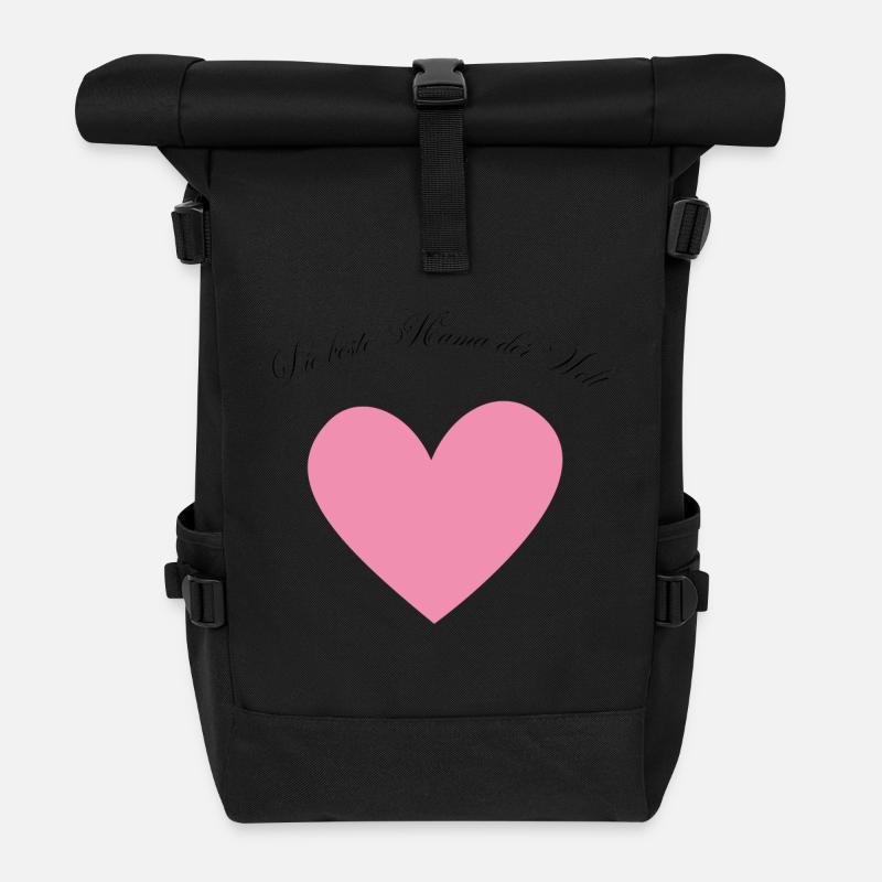 The best mom in the world - Roll Top Backpack - black