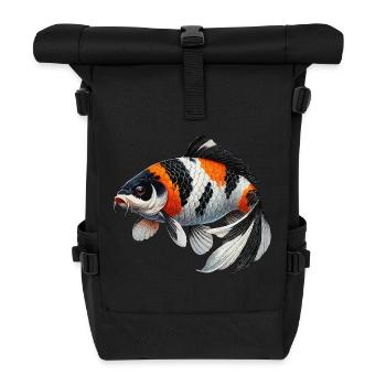 Koi Karpfen oder Wi sw - Rolltop Rucksack - Schwarz - Vorne