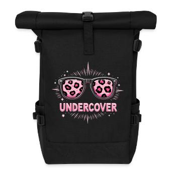 Sunglasses & Costume - Funny Motif - Roll Top Backpack - black - Front