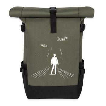 Plane Spotter - Rolltop Rucksack - Olive/Schwarz - Vorne