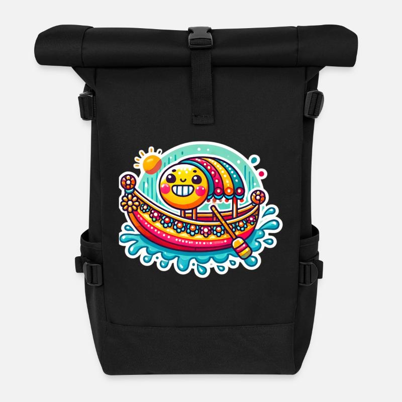 Spreekahn - Sac à dos roll top - noir