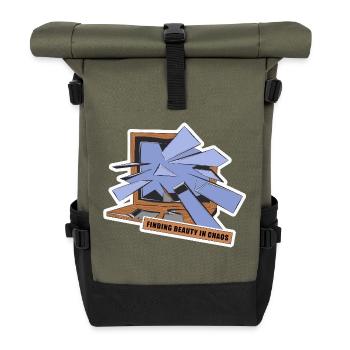 SPIEGEL AUF DER SUCHE NACH SCHÖNHEIT IM CHAOS - Rolltop Rucksack - Olive/Schwarz - Vorne