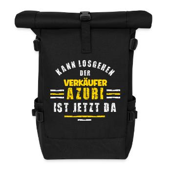 Verkäufer Azubi Ausbildung Lehre Verkäuferlehre - Rolltop Rucksack - Schwarz - Vorne