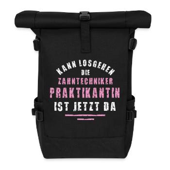 Zahntechniker Praktikantin Praktikum Zahntechnik - Rolltop Rucksack - Schwarz - Vorne