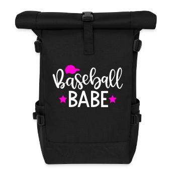 Baseball Babe - Roll Top Backpack - black - Front