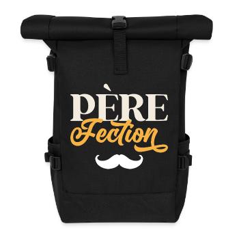 Vatertagsgeschenk Papa Santa Schnurrbart Bart - Rolltop Rucksack - Schwarz - Vorne