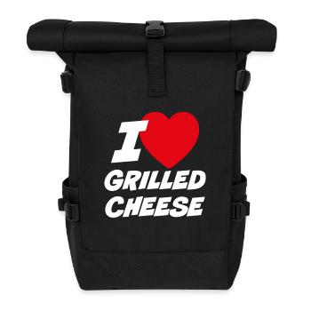 J’adore le fromage grillé - Sac à dos roll top - noir - Devant