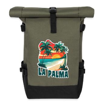 La Palma, îles Canaries - Sac à dos roll top - olive/noir - Devant