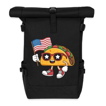  Patriotic Kawaii Taco Independence Day 4th of - Rolltop Rucksack - Schwarz - Vorne