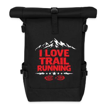 J’adore le trail running - Sac à dos roll top - noir - Devant