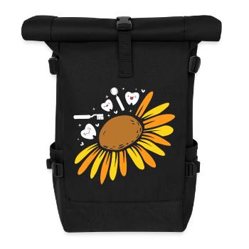 Zahn Dentist Rezeptionist Zahnarzt - Rolltop Rucksack - Schwarz - Vorne