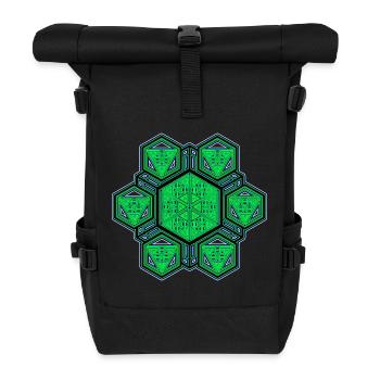 Festival Goa Yoga Méditation Trance Mandala Pattern - Sac à dos roll top - noir - Devant