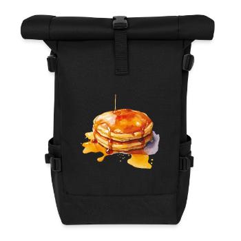 Syrup Pancake Stack - Roll Top Backpack - black - Front