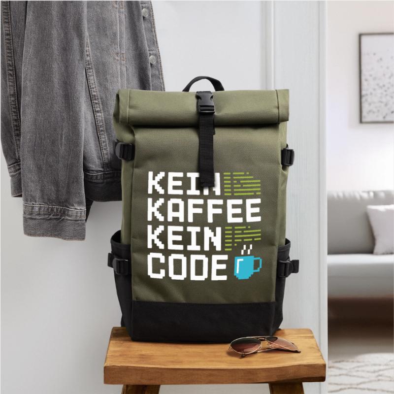 No Coffee No Code Programmeur Informaticien Sac à dos roll top