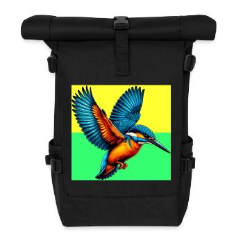 Eisvogel - Rolltop Rucksack - Schwarz - Vorne