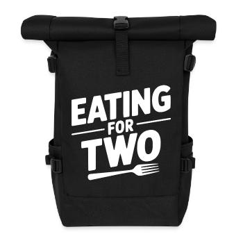 Eating for Two - Roll Top Backpack - black - Front