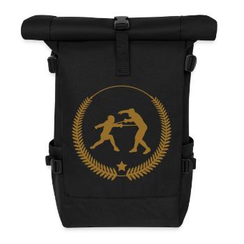 Couronne de lauriers escrime : la victoire pure - Sac à dos roll top - noir - Devant