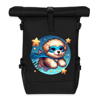 Hero Dog Superhero Doggy Super Puppy - Roll Top Backpack - black - Front