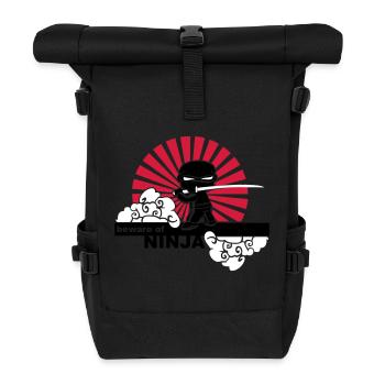 Ninja - Rolltop Rucksack - Schwarz - Vorne