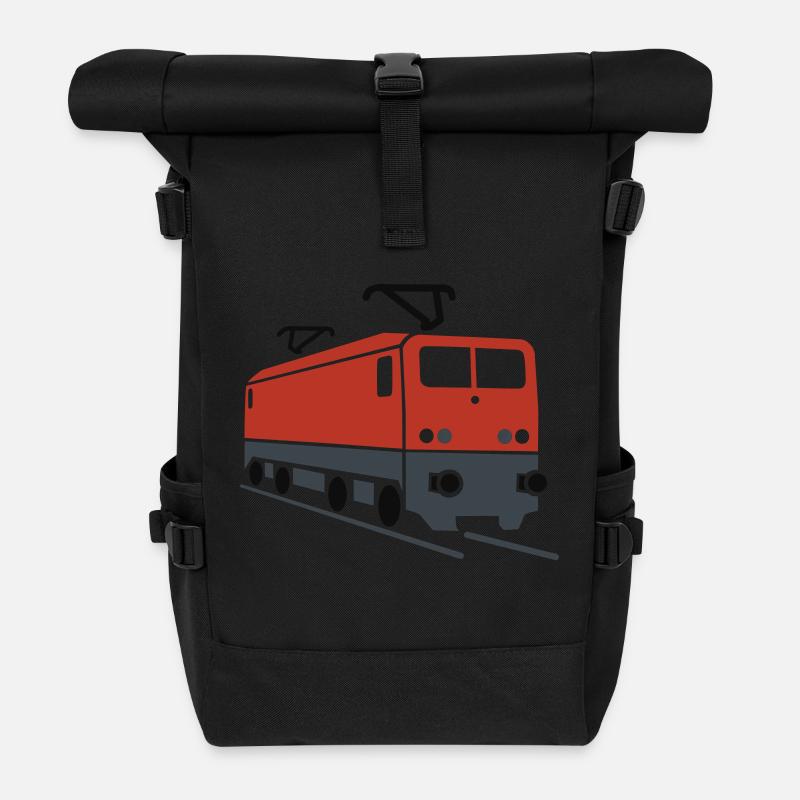 Lokomotive - Rolltop Rucksack - Schwarz