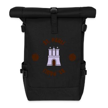 St. Pauli (ID: 001013) - Rolltop Rucksack - Schwarz - Vorne