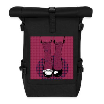 pop shoes - Roll Top Backpack - black - Front
