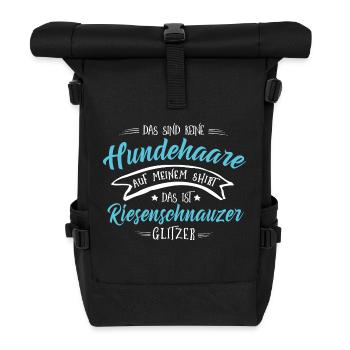 Hund Riesenschnauzer - Rolltop Rucksack - Schwarz - Vorne