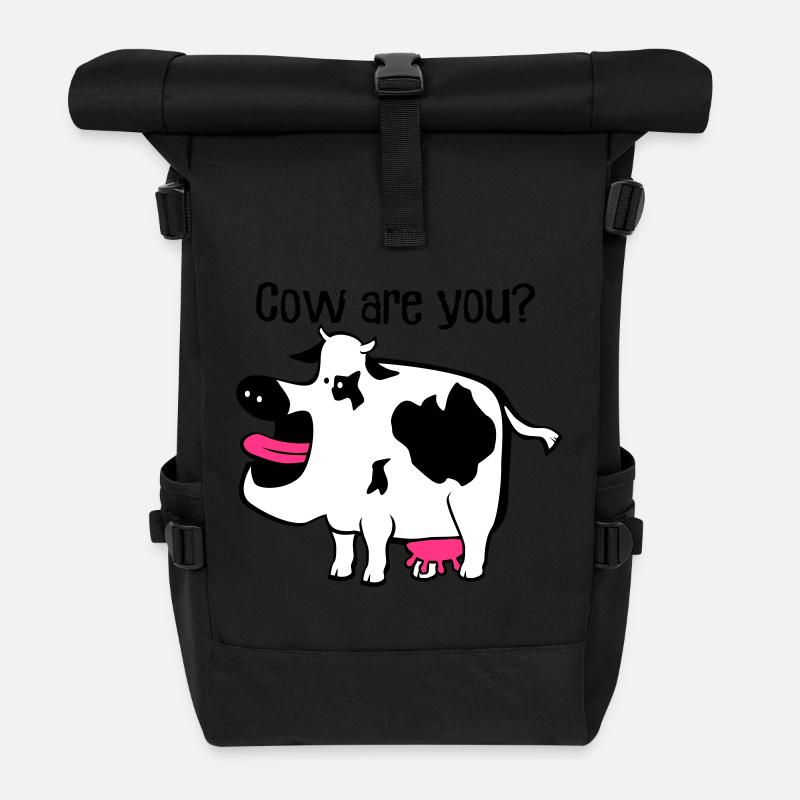 Cow êtes-vous? - Sac à dos roll top - noir
