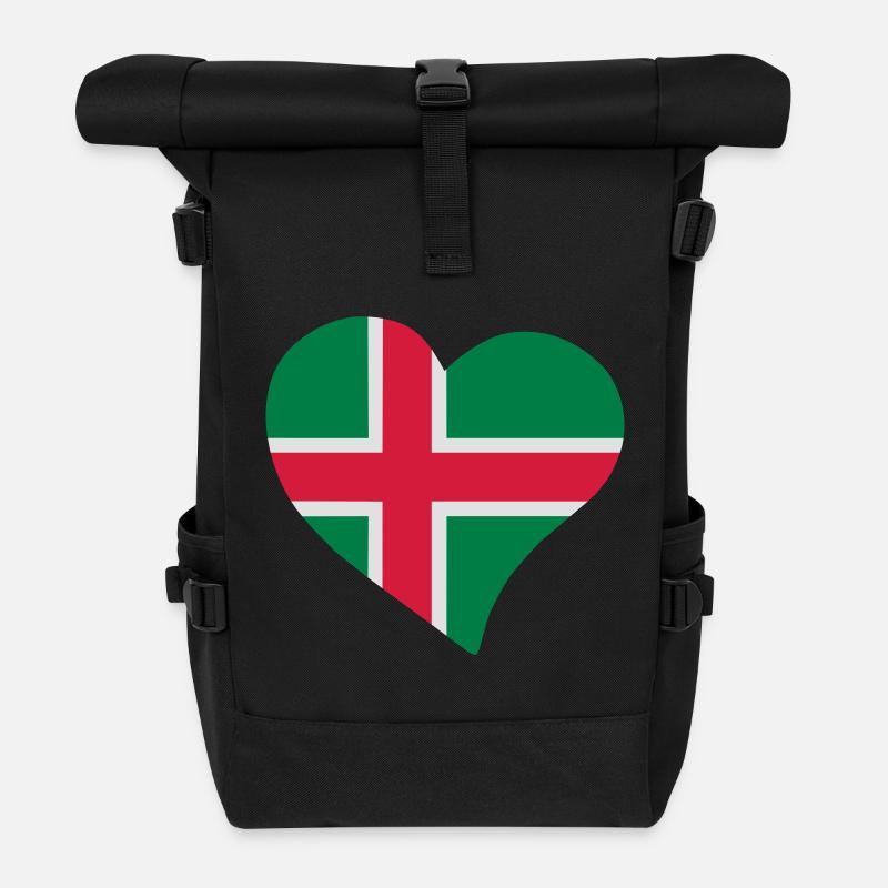 Småland herz - Rolltop Rucksack - Schwarz