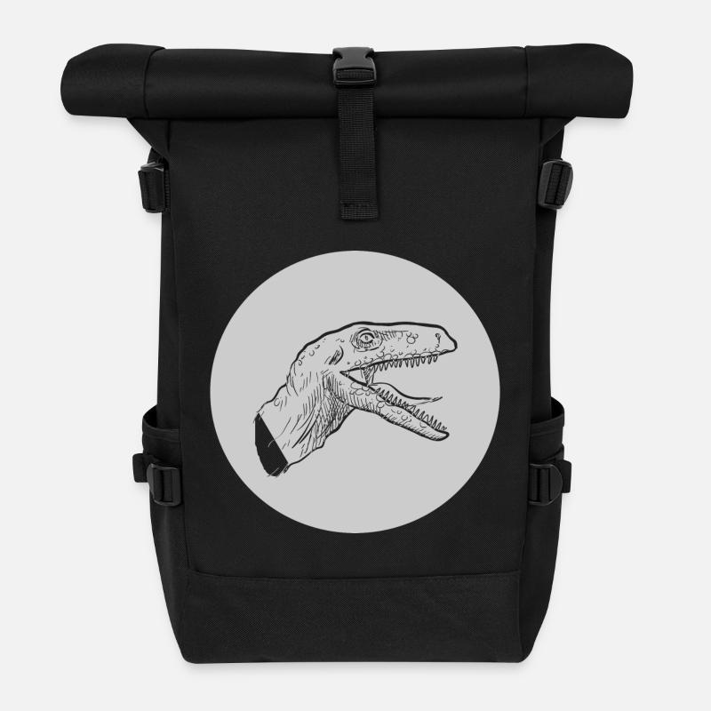 Raptor dino dinosaur dinosaur - Roll Top Backpack - black