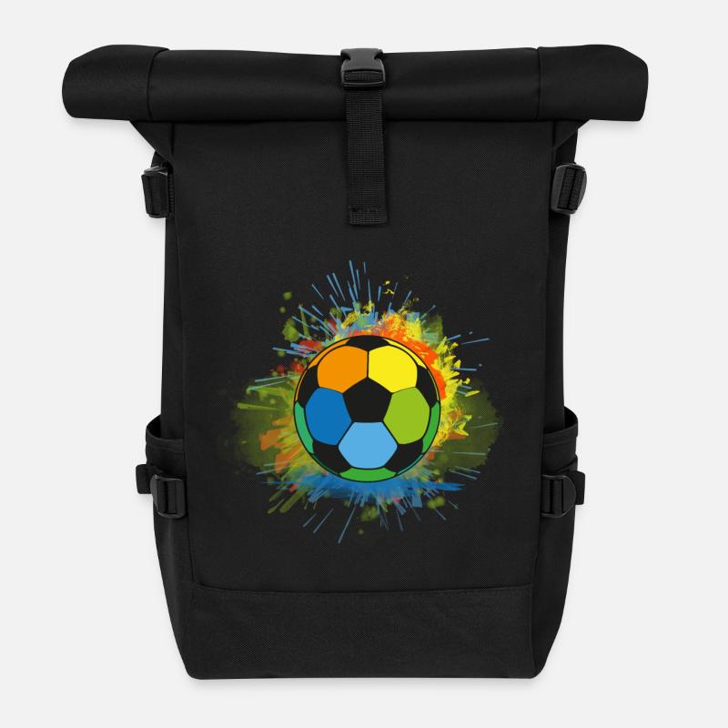 football - Sac à dos roll top - noir